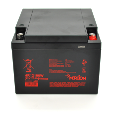 Акумуляторна батарея MERLION HR12100W, 12V 28Ah Black