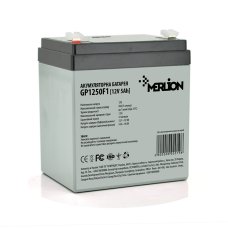 Акумуляторна батарея MERLION AGM GP1250F1, 12V 5Ah White/Black Q10