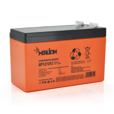 Акумуляторна батарея MERLION AGM GP1272F2 PREMIUM 12 V 7,2 Ah Orange Q10/420