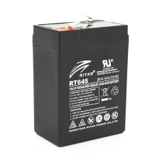 Акумуляторна батарея AGM RITAR RT645, Black Case, 6V 4.5Ah Q20