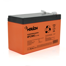 Акумуляторна батарея MERLION AGM GP1290F2 PREMIUM 12 V 9 Ah Orange Q10