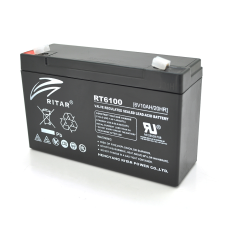 Акумуляторна батарея AGM RITAR RT6100, Black Case, 6V 10Ah Q10