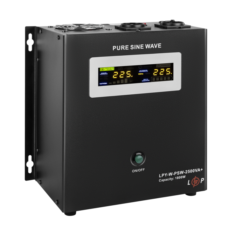 ДБЖ з правильною синусоїдою 24V LPY-W-PSW-2500VA+(1800Вт)10A/20A