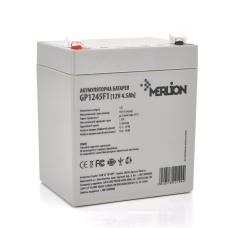 Акумуляторна батарея MERLION AGM GP1245F1, 12V 4.5Ah White Q10