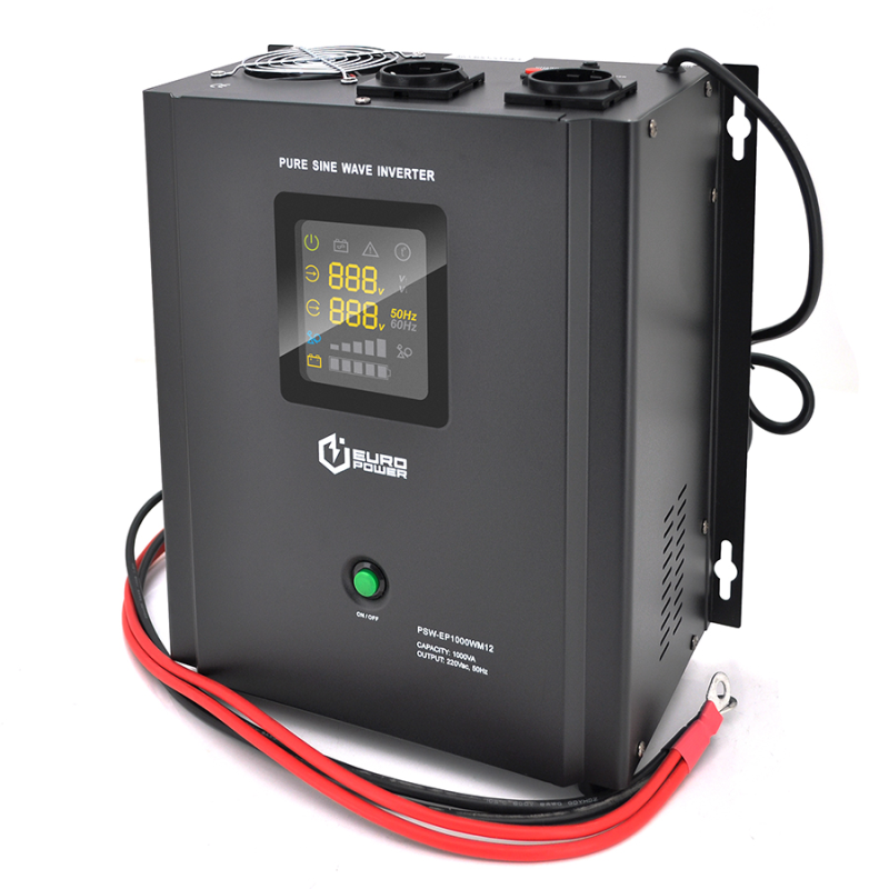 ДБЖ з правильною синусоїдою Europower PSW-EP1000WM12  (700 Вт) 10/20А, настінний, під зовнішню АКБ 12В , Q1