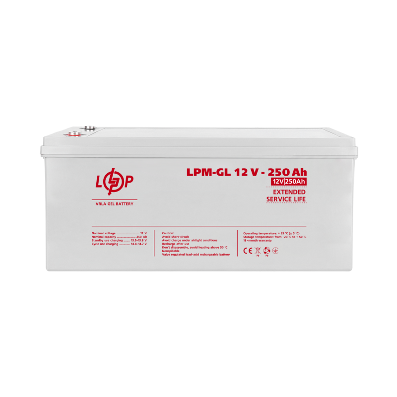 Акумулятор гелевий LPM-GL 12V - 250 Ah