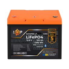 Акумулятор LP LiFePO4 12,8V - 100 Ah (1280Wh) (BMS 100A/50А) пластик Smart BT