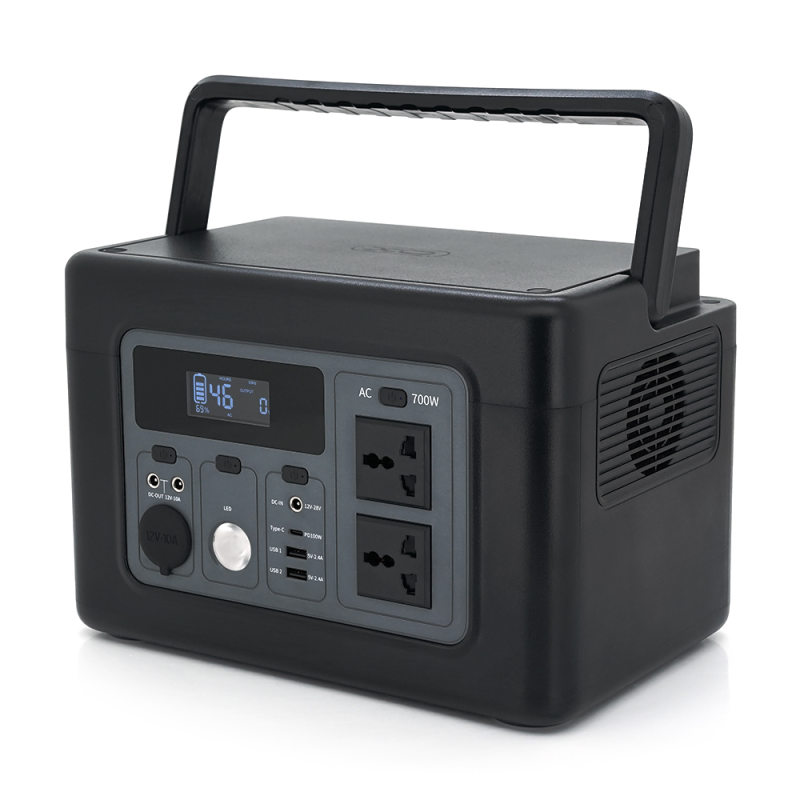 Портативна зарядна станція XO-PSA-700W потужністю 700W, (614Wh/ 192000mAh), Output: 2AC+3DC+ 2USB+ 1Type-C