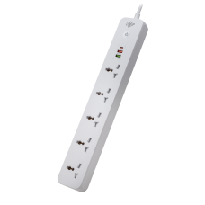 Мережевий фільтр (подовжувач) LogicPower (5x220V-2500W, 1xUSB-38W/PD/QC3.0, 1xType-C 20W, 1xUSB 18W)