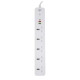 Мережевий фільтр (подовжувач) LogicPower (5x220V-2500W, 1xUSB-38W/PD/QC3.0, 1xType-C 20W, 1xUSB 18W)