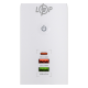 Мережевий фільтр (подовжувач) LogicPower (5x220V-2500W, 1xUSB-38W/PD/QC3.0, 1xType-C 20W, 1xUSB 18W)