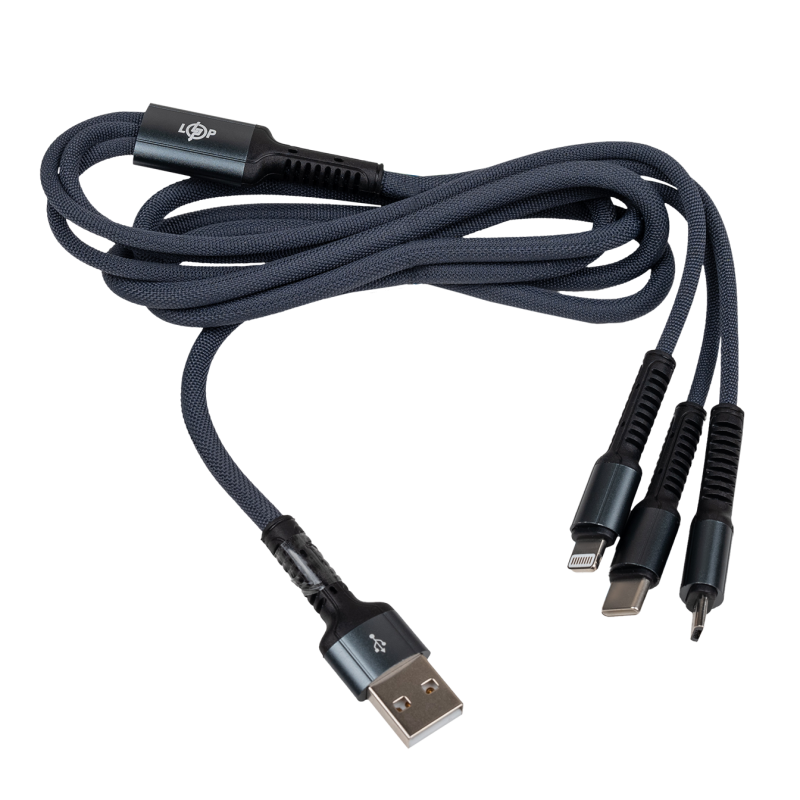 Кабель (шнур) LogicPower 3 в 1 USB 3.0 to Type-C/Lightning/Micro-USB 1м (C20CM)