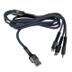 Кабель (шнур) LogicPower 3 в 1 USB 3.0 to Type-C/Lightning/Micro-USB 1м (C20CM)