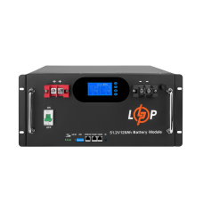 Акумулятор LP LiFePO4 51,2V - 120 Ah 6000Wh (Smart BMS 100A) с LCD RM AB RS485/CAN