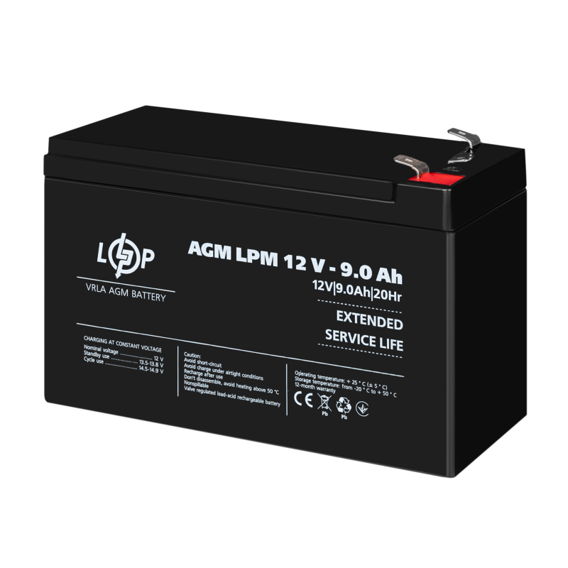 Акумулятор AGM LPM 12V - 9 Ah