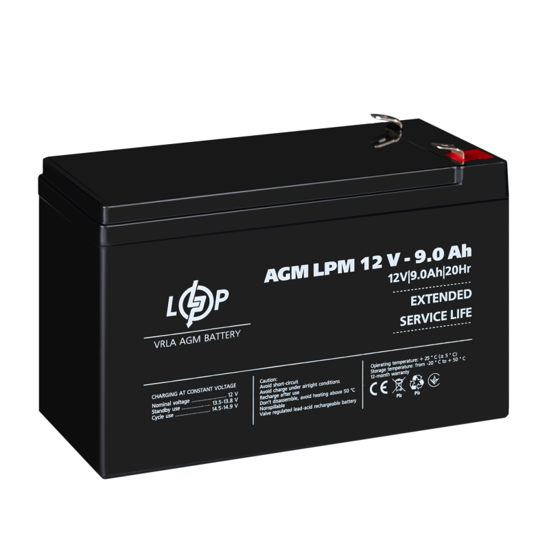 Акумулятор AGM LPM 12V - 9 Ah