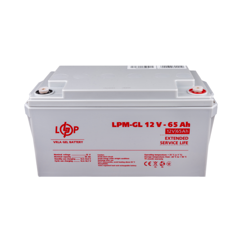 Акумулятор гелевий LPM-GL 12V - 65 Ah