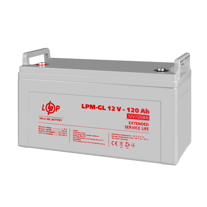 Акумулятор гелевий LPM-GL 12V - 120 Ah