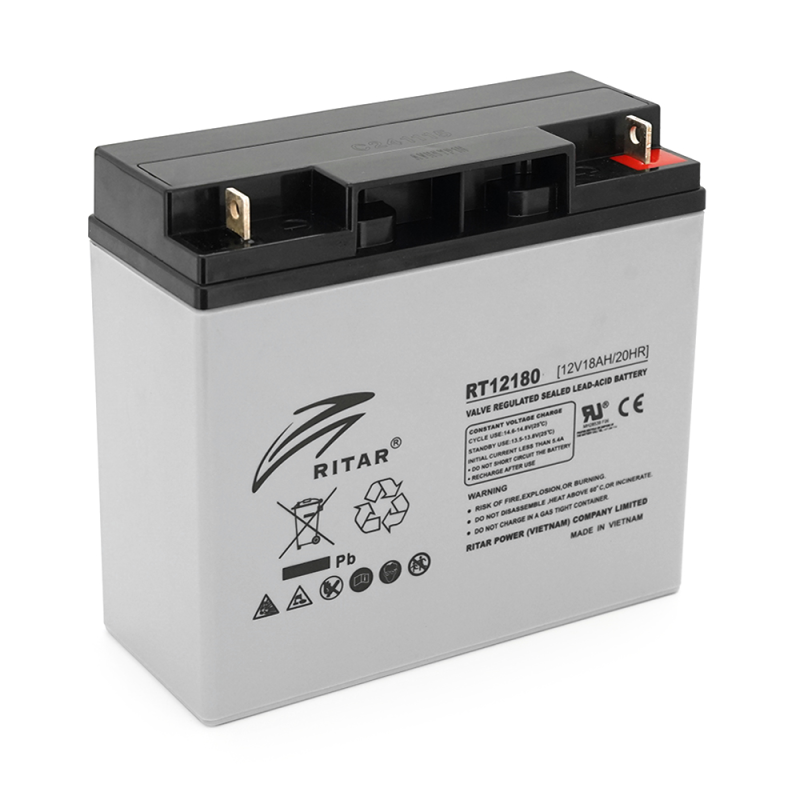 Акумуляторна батарея AGM RITAR RT12180GL5, Gray Case, 12V 18.0Ah   (181х77х167 ) Q4