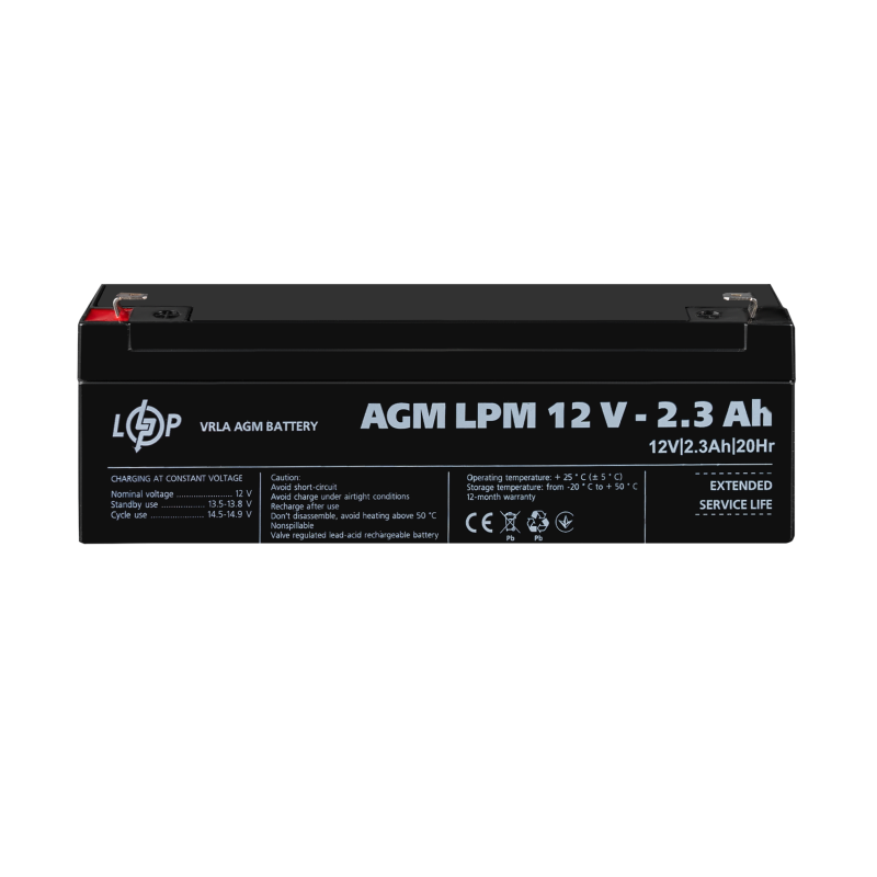 Акумулятор AGM LPM 12V - 2.3 Ah