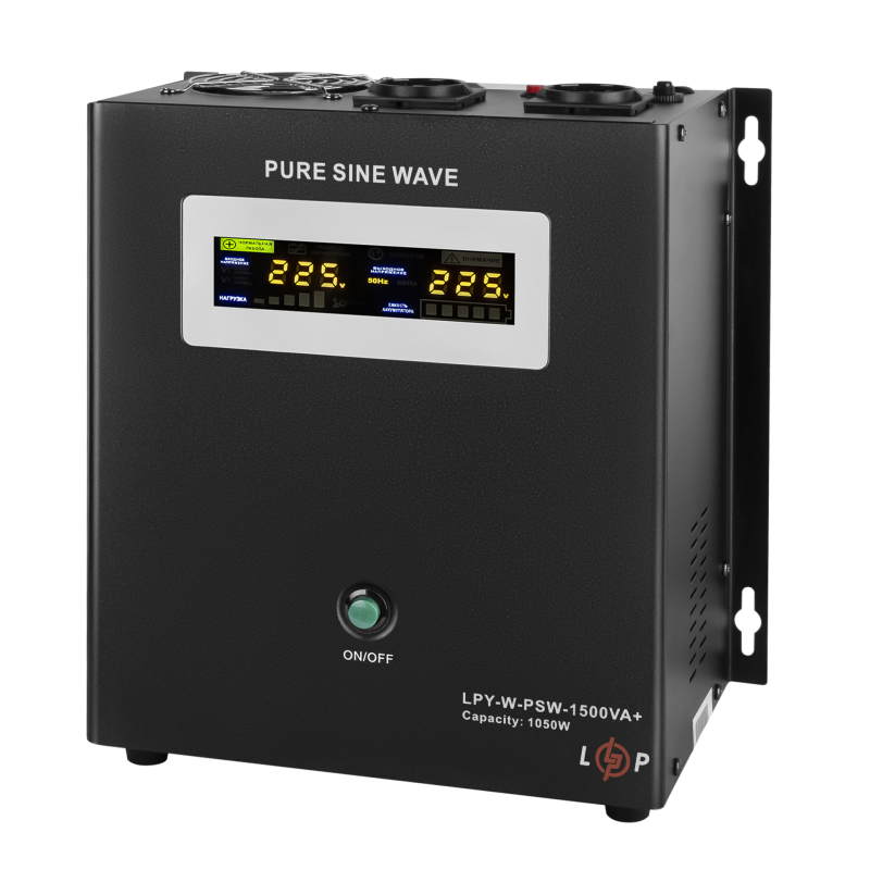 ДБЖ з правильною синусоїдою 24V LPY-W-PSW-1500VA+(1050Вт)10A/15A