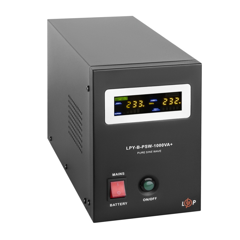 ДБЖ з правильною синусоїдою 12V LPY-B-PSW-1000VA+(700Вт) 10A/20A
