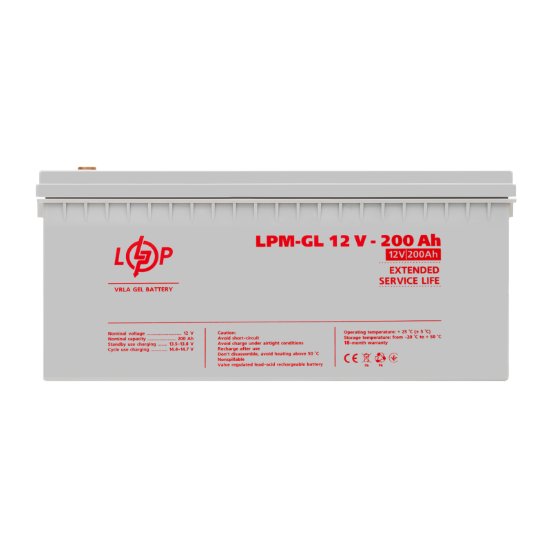 Акумулятор гелевий LPM-GL 12V - 200 Ah