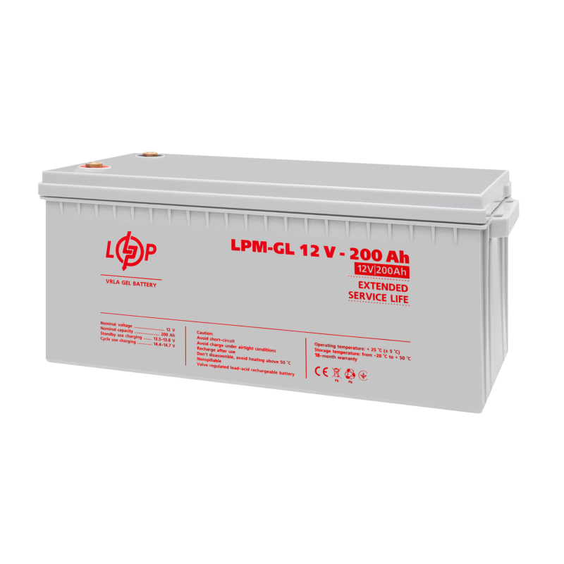 Акумулятор гелевий LPM-GL 12V - 200 Ah