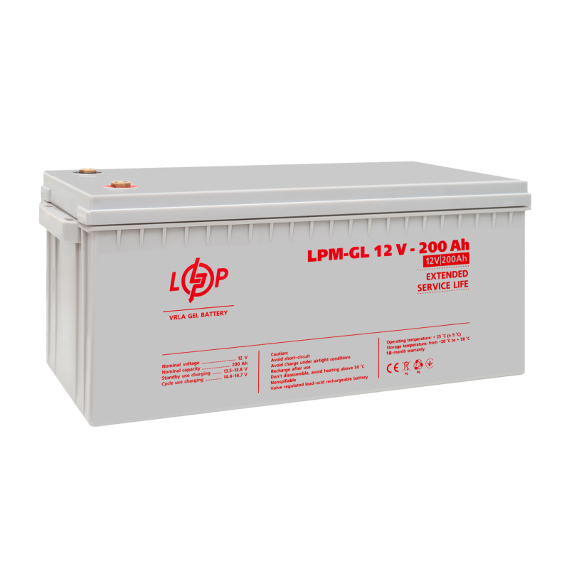Акумулятор гелевий LPM-GL 12V - 200 Ah