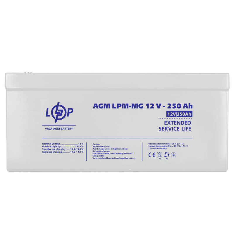 Акумулятор мультигелевий LPM-MG 12V - 250 Ah