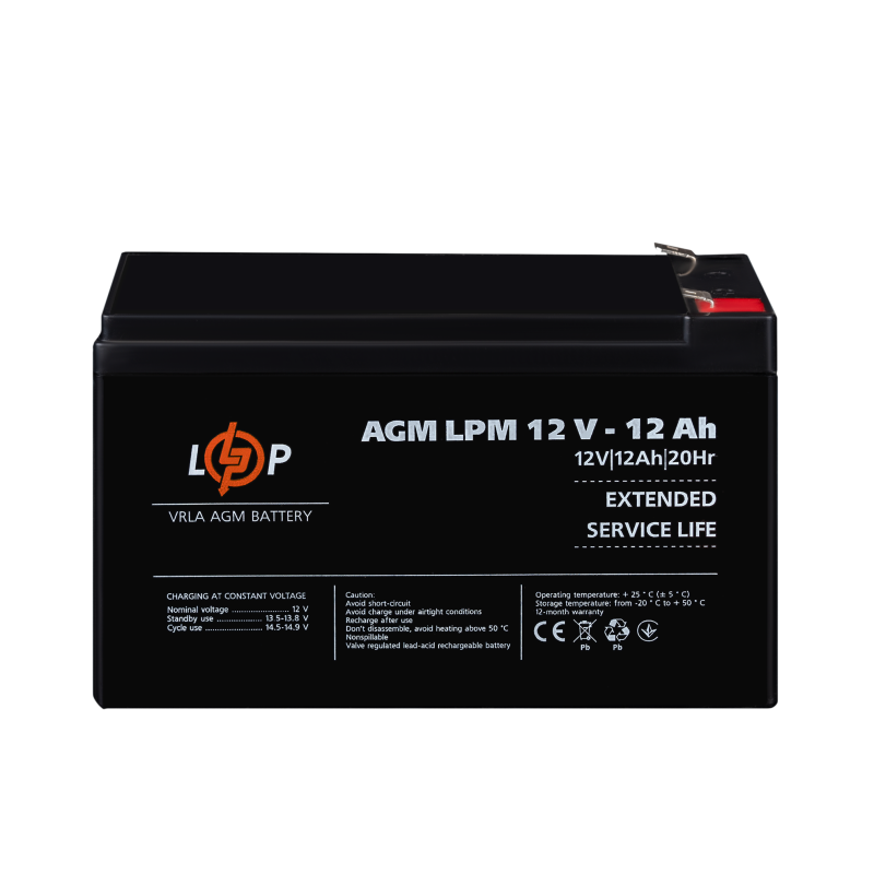 Акумулятор AGM LPM 12V - 12 Ah