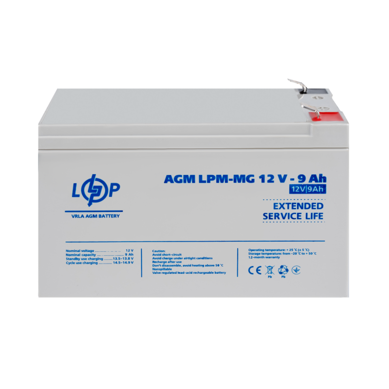 Акумулятор мультигелевий LPM-MG 12V - 9 Ah