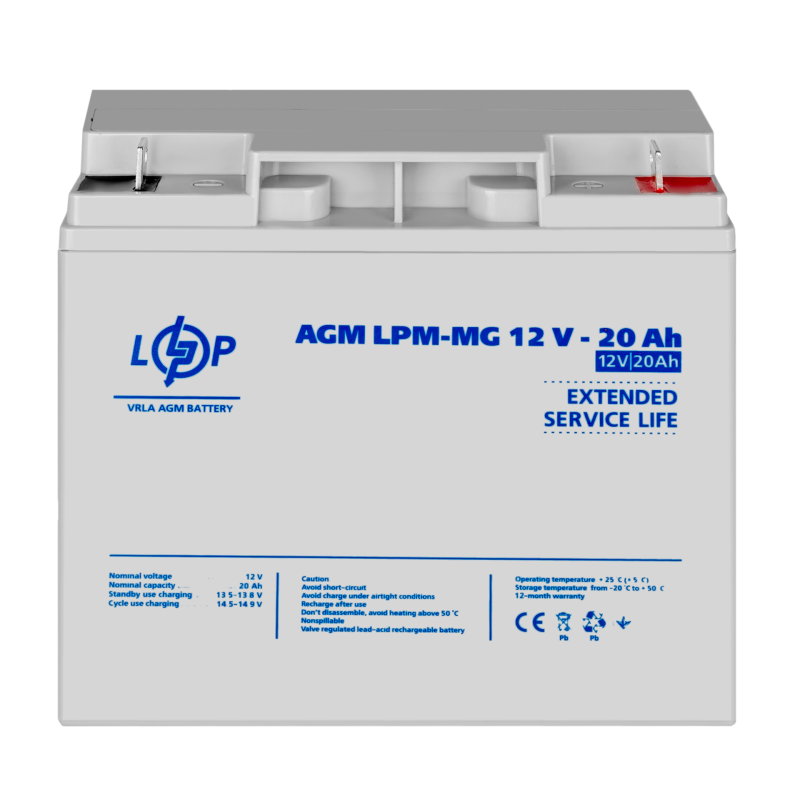 Акумулятор мультигелевий LPM-MG 12V - 20 Ah