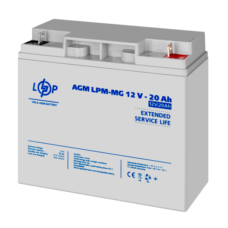 Акумулятор мультигелевий LPM-MG 12V - 20 Ah