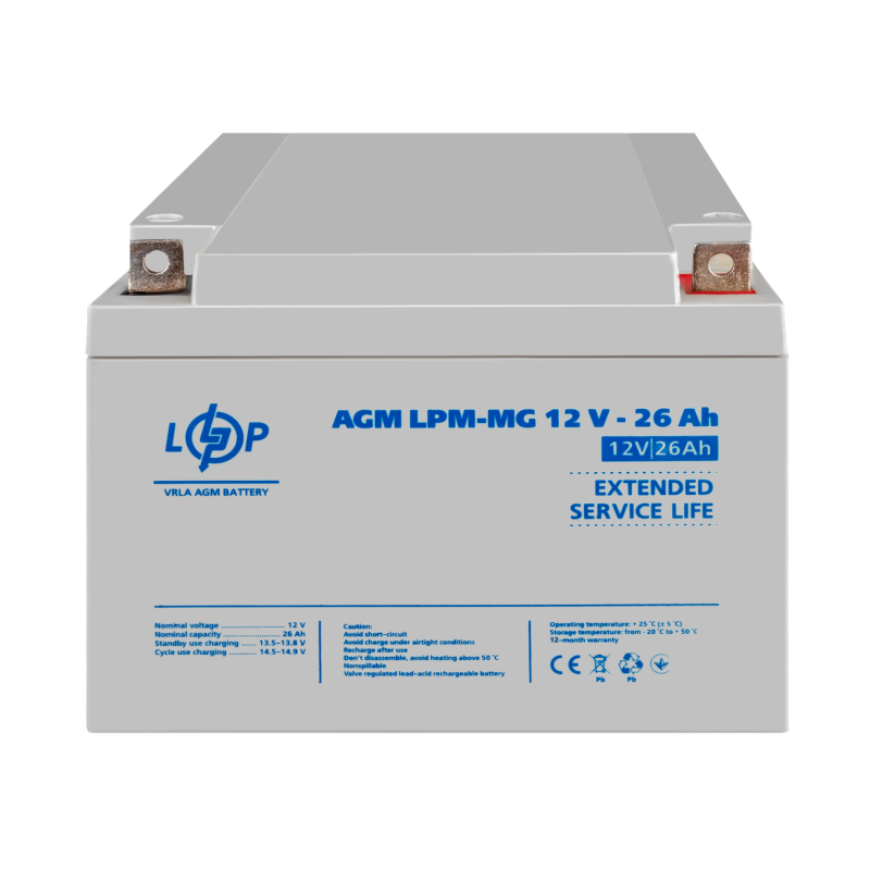 Акумулятор мультигелевий LPM-MG 12V - 26 Ah