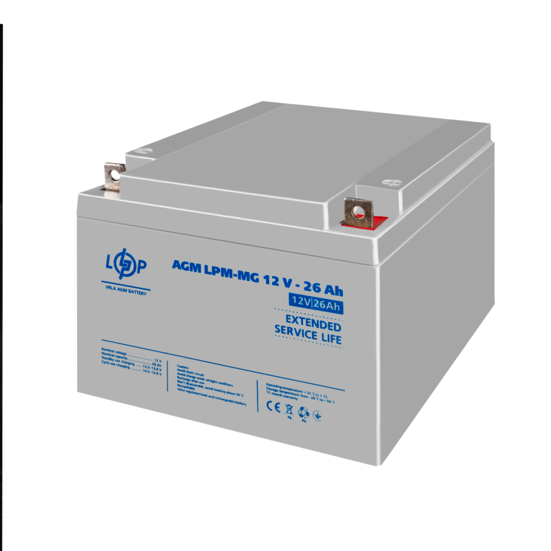 Акумулятор мультигелевий LPM-MG 12V - 26 Ah