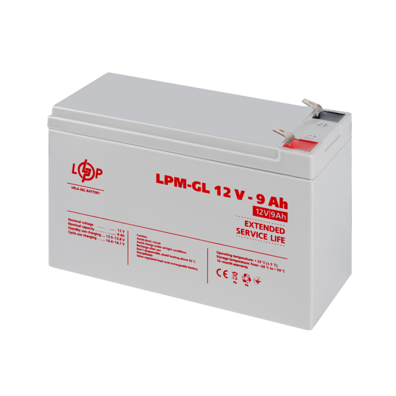 Акумулятор гелевий LPM-GL 12V - 9 Ah
