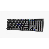 Мембранна ігрова клавіатура дротова XTRIKE ME KB-280 RGB Black