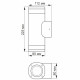 LED Світильник архітектурний AR072G IP54 VIDEX GU10x2