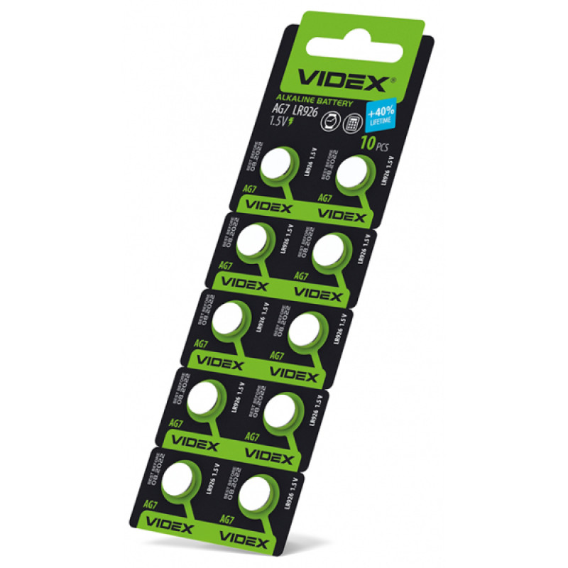 Батарейка годинникова Videx AG 7/LR926 BLISTER CARD 10 шт