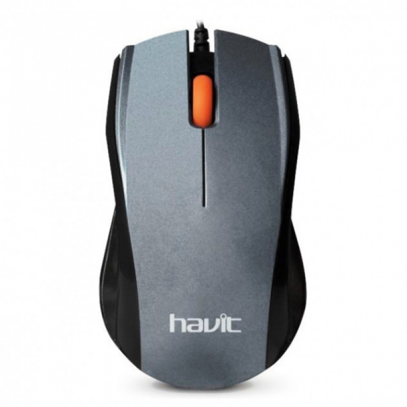 Дротова миша HAVIT HV-MS689 USB Grey (1200 DPI, 3 кл)