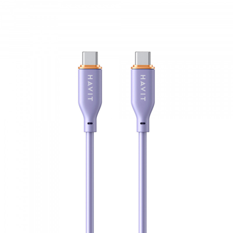 Кабель Type-C to Type-C HAVIT HV-CB603 PD60W 3A 1.2м (гипереластичный)