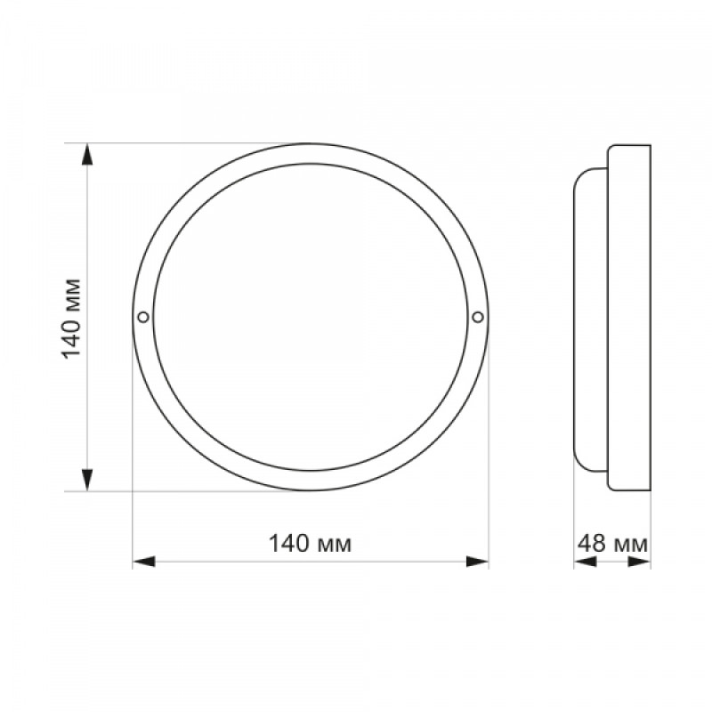 LED світильник вологозахищений круглий TITANUM 12W 6500K TL-BHR-126