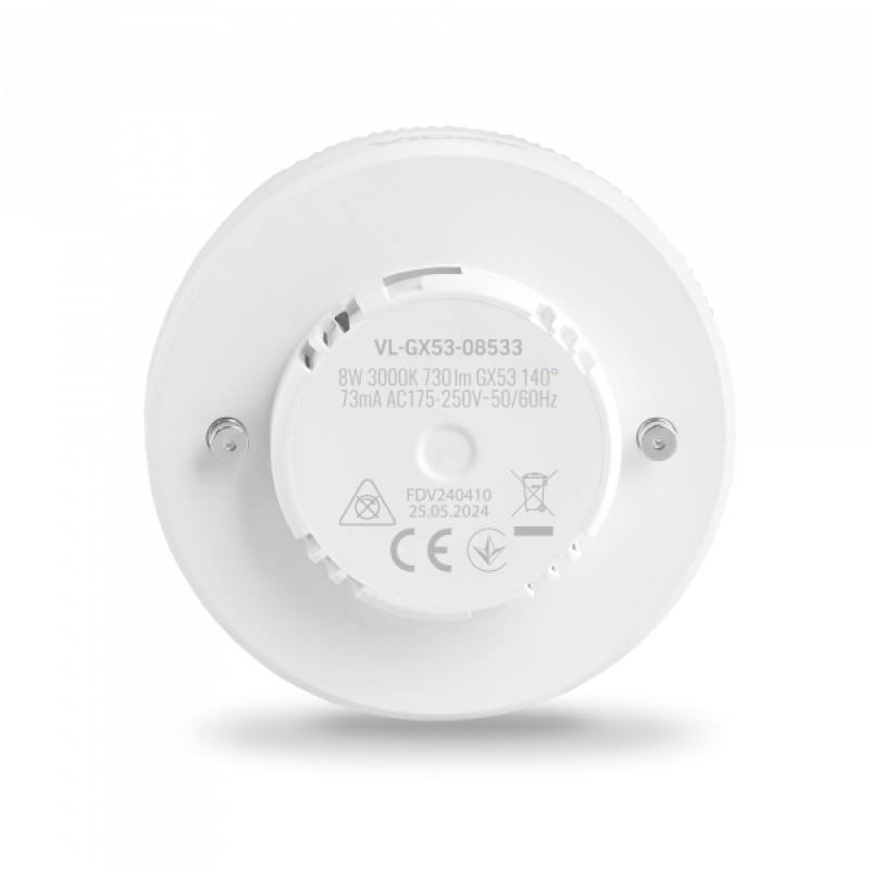 LED лампа VIDEX GX53 8W 3000K 220V