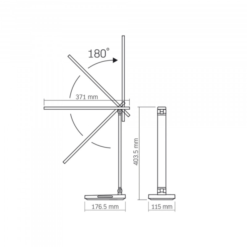 LED лампа настiльна з бездротовою зарядкою VIDEX VL-TF17B 18W 1800-6500K