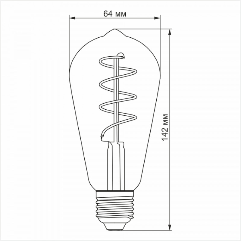 LED лампа VIDEX Filament ST64FASD 5W E27 2200K дімерна бронза