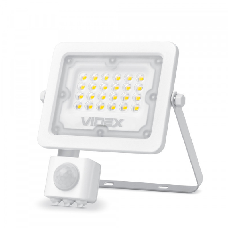 LED прожектор VIDEX F2e 10W 5000K з датчиком руху та освітленості