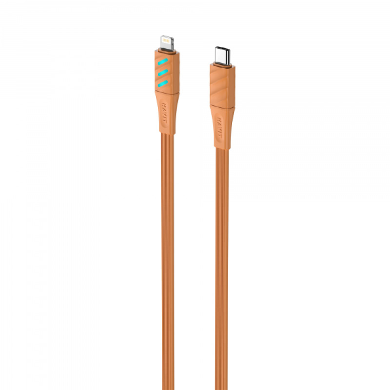 Кабель USB-C - Lightning HAVIT HV-CB6255 PD27W 1м з LED індикатором Orange