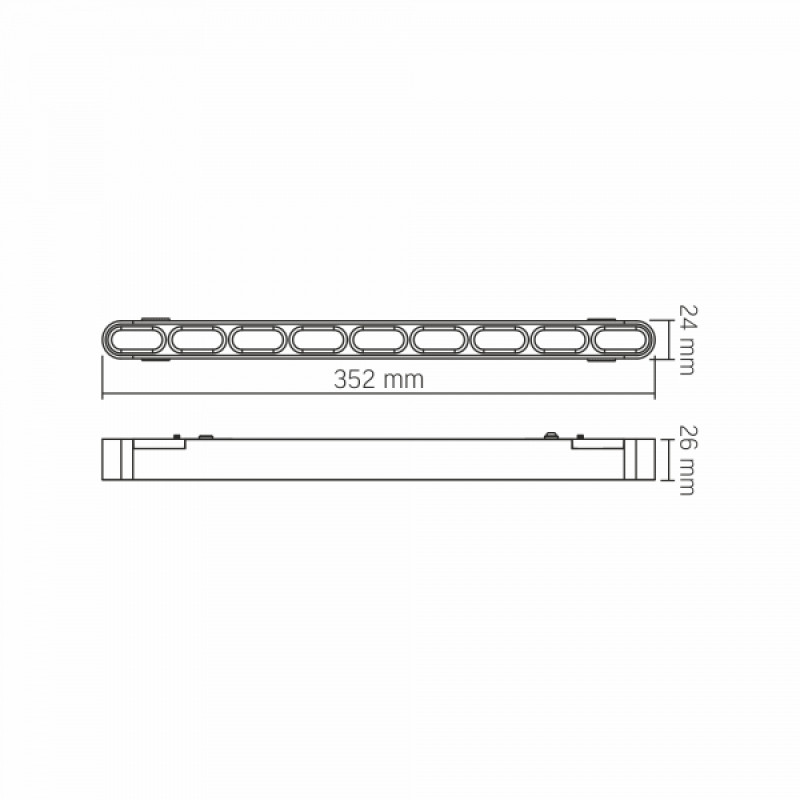 Світильник МАГНІТНИЙ трековий VIDEX LD19B 18W 4000K 48V Black