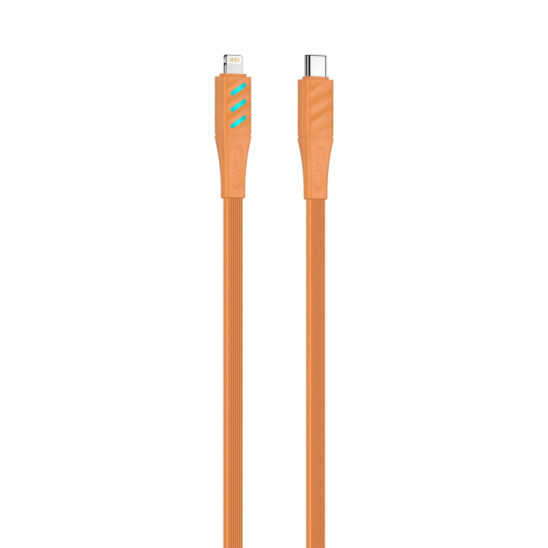 Кабель USB-C - Lightning HAVIT HV-CB6255 PD27W 1м з LED індикатором Orange